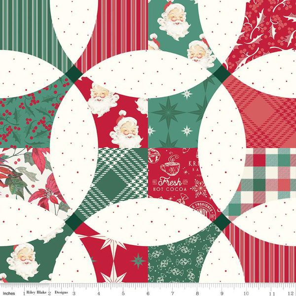 Merry Little Christmas - Christmas Petals Cheater Print - Sandy Gervais - C14849-MULTI - Half Yard Online Sale
