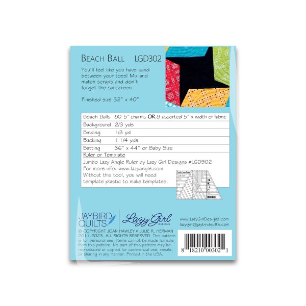 Beach Ball - Lazy Girl Designs - Paper Pattern - LGD302 Hot on Sale - Image 2