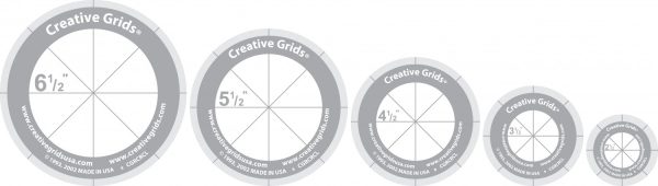 Creative Grids Quilt Ruler Circles (5 Discs with Grips) Quilt Ruler - CGRCRCL Cheap - Image 3