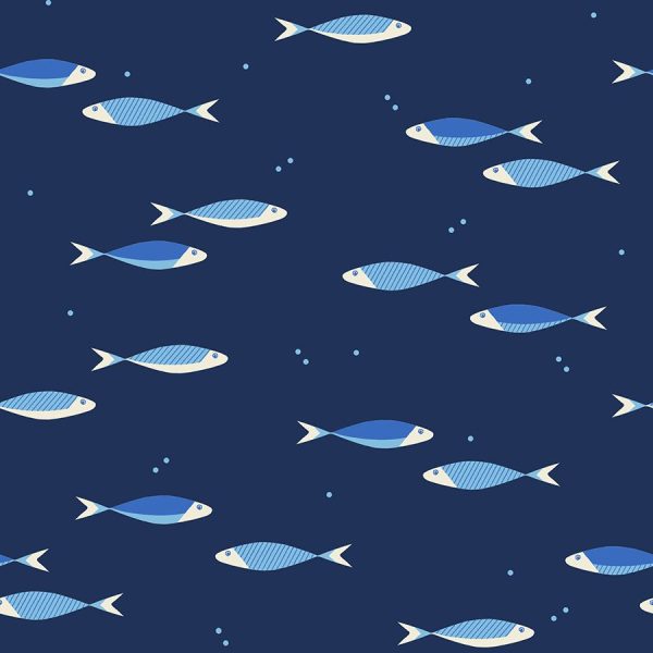 Water School Day in Navy - RS5127 13 - Half Yard Hot on Sale - Image 2