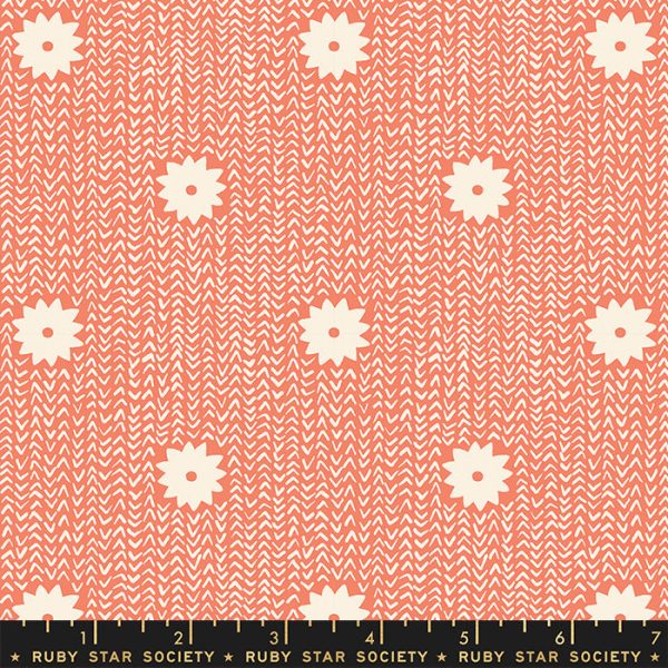 Winterglow - Cozy Stars in Papaya - RS5114 16 - Half Yard For Sale - Image 2