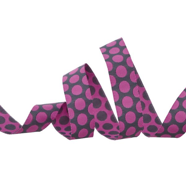 Renaissance Ribbons - Dinosaur Eggs in Mist - 5 8  width - Tula Pink Roar! - One Yard Online Hot Sale