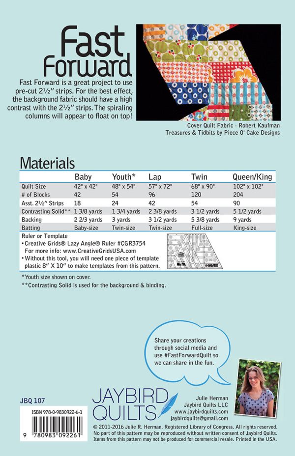 Fast Forward - Jaybird Quilts - Paper Pattern - JBQ 107 Online Hot Sale - Image 2