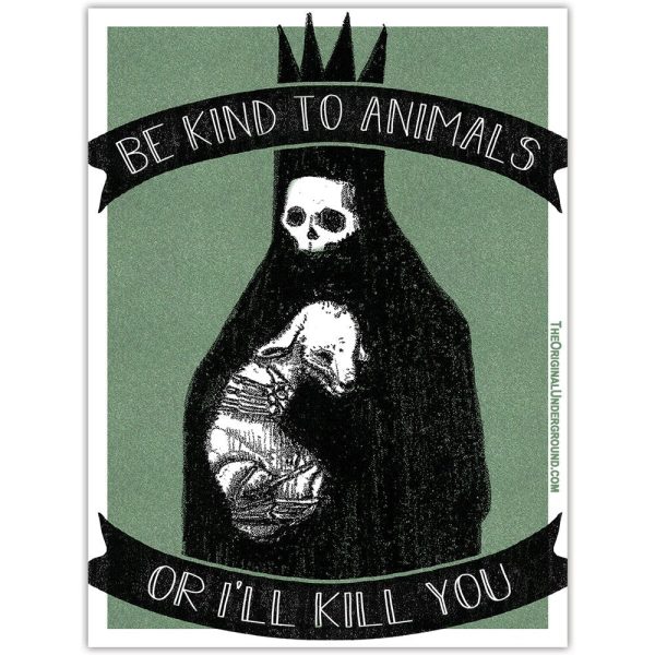 Be Kind to Animals Sticker For Cheap