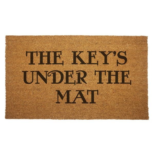 The Key s Under the Mat Door Mat Online Sale